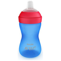 Philips Avent My Grippy mācību krūzīte ar mīkstu snīpi 300ml, 9M+, zila - SCF802/01