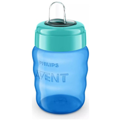 Philips Avent Easy Sip mācību krūzīte,  9M+, 260ml, silikona snīpis, zila - SCF553/05