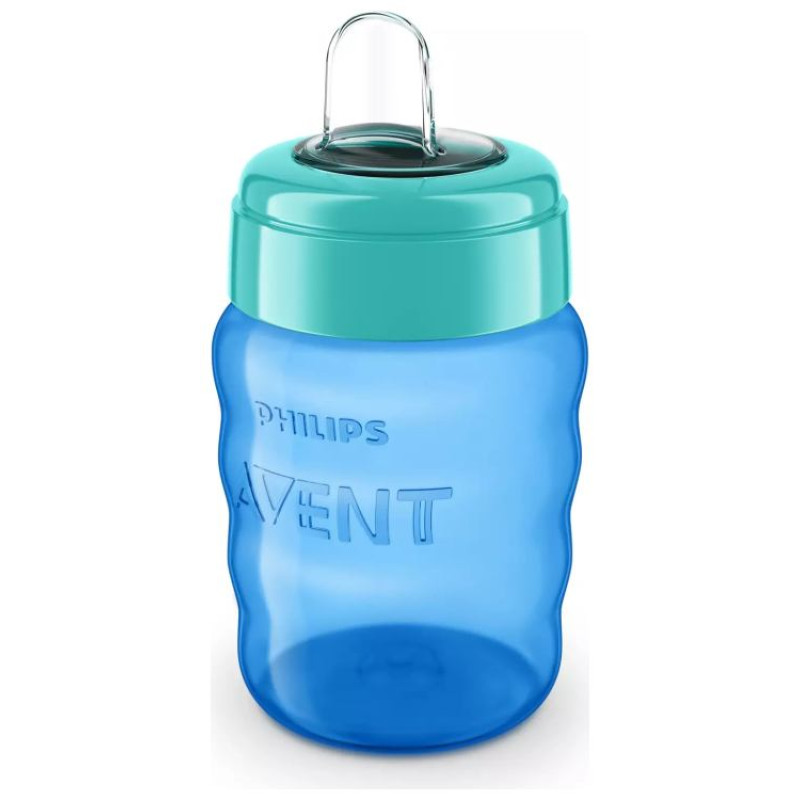 Philips Avent Easy Sip mācību krūzīte,  9M+, 260ml, silikona snīpis, zila - SCF553/05