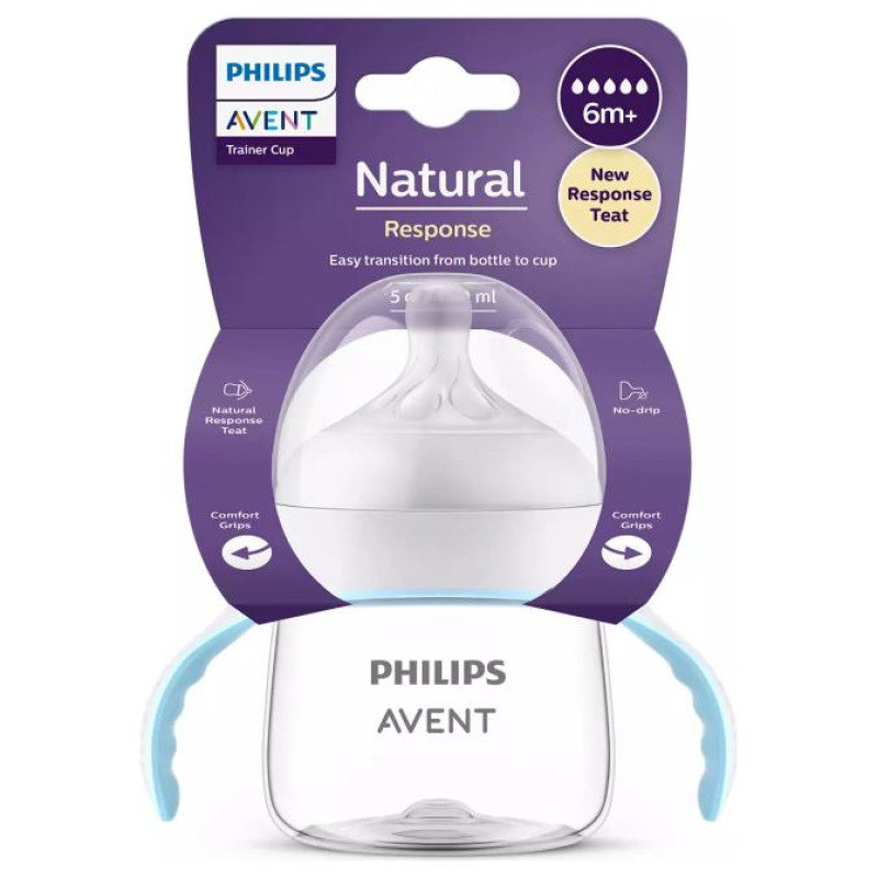 Philips Avent Natural Response mācību krūzīte 150 ml, vidējas plūsmas knupītis 6m+ - SCF263/61
