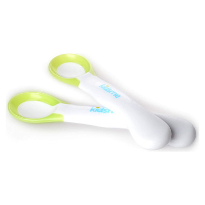 Kidsme karotīte ar ēdiena temperatūras noteik&scaron;anas indikatoru (2 gab.), Lime, no 6 mēn. - 9857LI