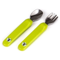 Kidsme karotīte un dakšiņa, Lime, no 6 mēn. - 140301 LI