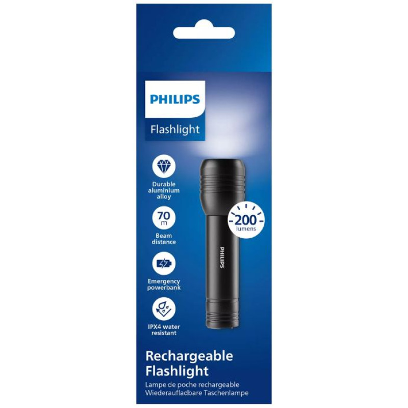 Philips LED lukturis, melns - SFL7003R/10