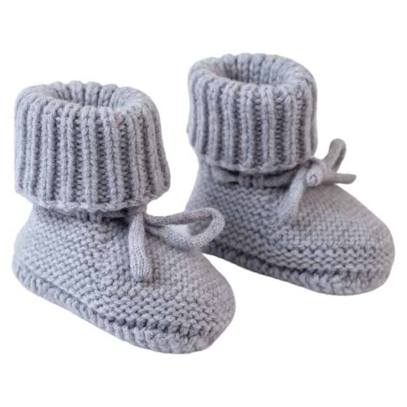 Lodger Slipper Folklore Merino vilnas čībiņas,Drizzle, 0-6m - SLM 629_0-6