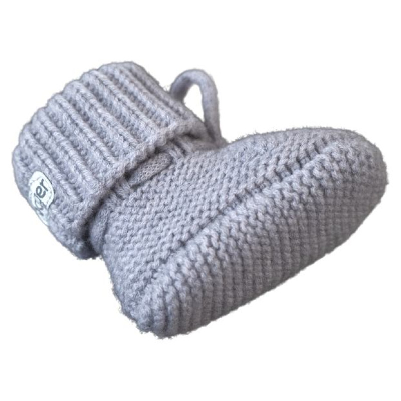 Lodger Slipper Folklore Merino vilnas čībiņas,Drizzle, 0-6m - SLM 629_0-6