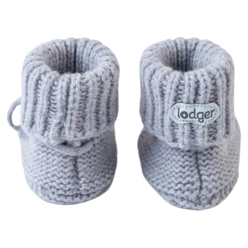 Lodger Slipper Folklore Merino vilnas čībiņas,Drizzle, 0-6m - SLM 629_0-6