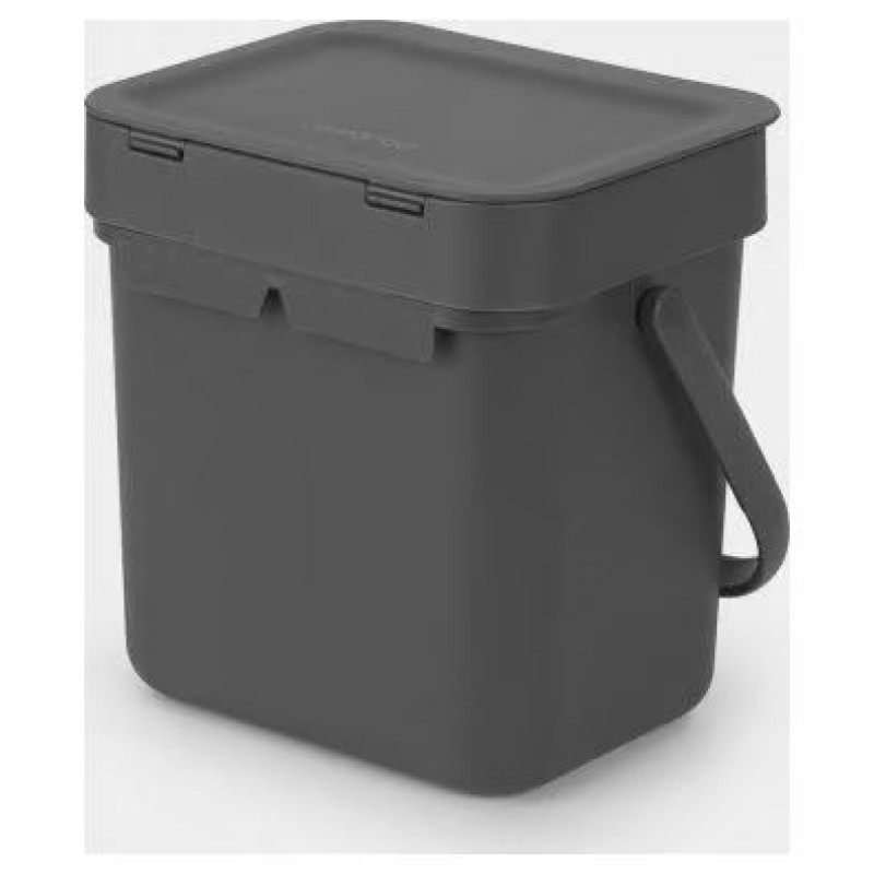 Brabantia atkritumu tvertne Sort & Go, 3 l, Grey - 209888