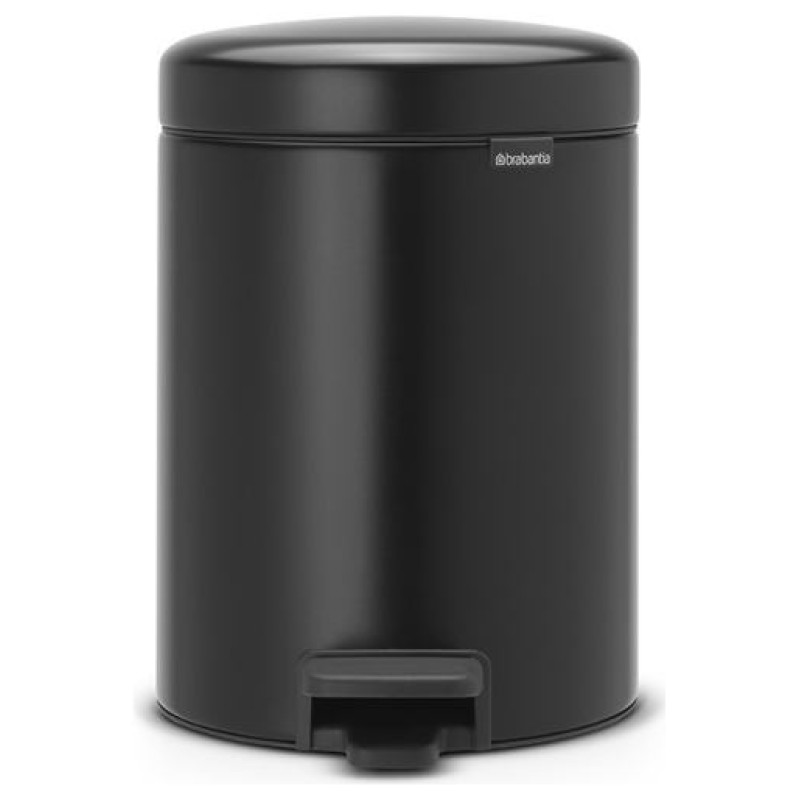 Brabantia atkritumu tvertne ar pedāli NewIcon, 5 l, Matt Black - 112928