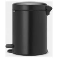 Brabantia atkritumu tvertne ar pedāli NewIcon, 5 l, Matt Black - 112928