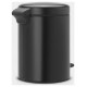 Brabantia atkritumu tvertne ar pedāli NewIcon, 5 l, Matt Black - 112928