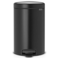 Brabantia atkritumu tvertne ar pedāli NewIcon, 12 l, Matt Black - 113741
