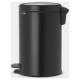 Brabantia atkritumu tvertne ar pedāli NewIcon, 12 l, Matt Black - 113741