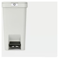 Brabantia atkritumu tvertne StepUp ar pedāli, 10l, Light Grey - 800245