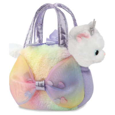 Fancy Pals AURORA Fancy Pals plī&scaron;a rotaļlieta kaķis somiņā, 20 cm
