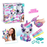 Airbrush PLUSH Plīša DIY komplekts Vienradzis ar aerogrāfu, 25 cm