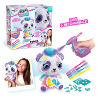 Airbrush PLUSH Plīša DIY komplekts Panda ar aerogrāfu, 25 cm