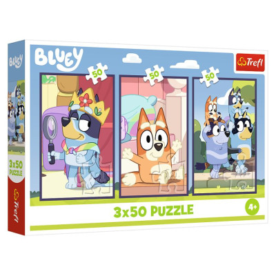 Trefl BLUEY Pužļu komplekts Bluey ģimene, 3x50 gab.