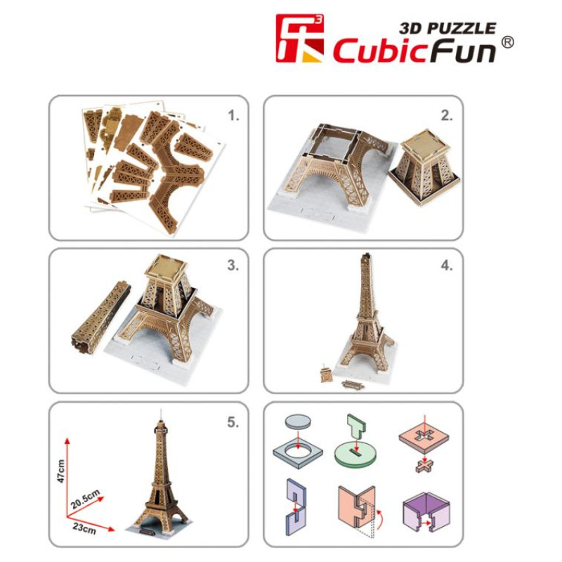 Cubic Fun CUBICFUN 3D puzle Eifeļa tornis