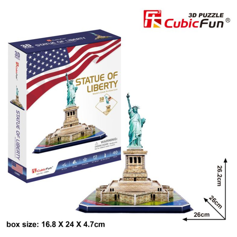 Cubic Fun CUBICFUN 3D puzle Brīvības statuja