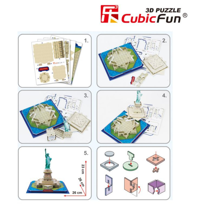 Cubic Fun CUBICFUN 3D puzle Brīvības statuja