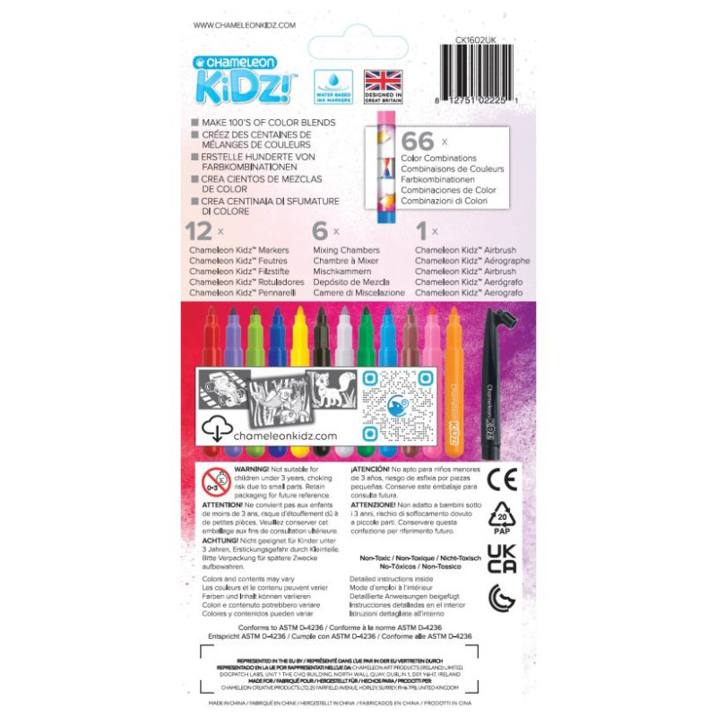 Blendy Pens Marķieru komplekts Sapludini un izsmidzini 12 gab.