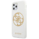 Guess GUHCN65TPUWHGLG iPhone 11 Pro Max white/white hard case Glitter 4G Circle Logo
