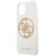 Guess GUHCN65TPUWHGLG iPhone 11 Pro Max white/white hard case Glitter 4G Circle Logo