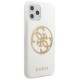 Guess GUHCN65TPUWHGLG iPhone 11 Pro Max white/white hard case Glitter 4G Circle Logo