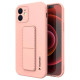 Wozinsky Kickstand Case silicone case with stand for iPhone XS Max pink