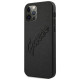 Guess Saffiano Vintage Script Case for iPhone 12 Pro Max 6.7" - Black
