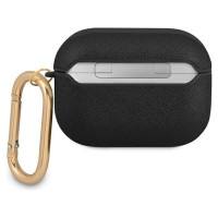 Guess GUAPSASMK AirPods Pro cover black/black Saffiano Script Metal Collection