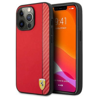 Ferrari FESAXHCP13XRE iPhone 13 Pro Max 6.7" red/red hardcase On Track Carbon Stripe