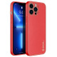 Dux Ducis Yolo elegant case made of soft TPU and PU leather for iPhone 13 Pro Max red