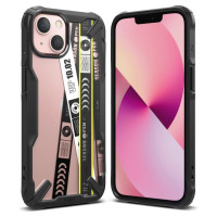 Ringke Fusion X Design durable PC Case with TPU Bumper for iPhone 13 mini black (Ticket band) (FXD540E43)