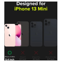 Ringke Fusion X Design durable PC Case with TPU Bumper for iPhone 13 mini black (Ticket band) (FXD540E43)