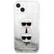Karl Lagerfeld KLHCP13SKICGLS iPhone 13 mini 5,4" srebrny/silver hardcase Liquid Glitter Karl&Choupette Head