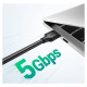 Ugreen US128 90576 USB-A 3.0 / USB-A 3.0 5Gb/s cable 3m - black