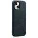 Icarer Oil Wax Premium Leather Case iPhone 14 Magnetic Leather Case with MagSafe Dark Blue (WMI14220701-BU)