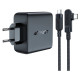 Acefast fast charger GaN 3xUSB-C/1xUSB-A 100W black + angled cable USB-C - USB-C 100W 2m black