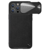 Nillkin CamShield Leather S Case iPhone 14 Pro Max case with camera cover black