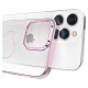 Kingxbar Silicone case with Swarovski crystals Kingxbar Wish Series for iPhone 14 Pro - pink