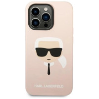 Karl Lagerfeld KLHCP14LSLKHLP iPhone 14 Pro 6.1 "hardcase pink / pink Silicone Karl`s Head