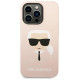 Karl Lagerfeld KLHCP14LSLKHLP iPhone 14 Pro 6.1 "hardcase pink / pink Silicone Karl`s Head