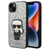 Karl Lagerfeld KLHCP14MGFKPG iPhone 14 Plus 6.7 "hardcase silver / silver Glitter Flakes Ikonik