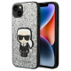 Karl Lagerfeld KLHCP14MGFKPG iPhone 14 Plus 6.7 "hardcase silver / silver Glitter Flakes Ikonik