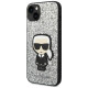Karl Lagerfeld KLHCP14MGFKPG iPhone 14 Plus 6.7 "hardcase silver / silver Glitter Flakes Ikonik