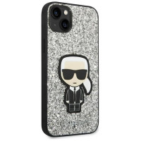 Karl Lagerfeld KLHCP14MGFKPG iPhone 14 Plus 6.7 "hardcase silver / silver Glitter Flakes Ikonik