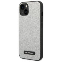 Karl Lagerfeld KLHCP14SG2ELS iPhone 14 6.1 "hardcase silver / silver Glitter Plaque Logo