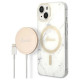 Guess Set Guess GUBPP14MHMEACSH Case+ Charger iPhone 14 Plus 6.7" white/white hard case Marble MagSafe