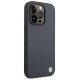 BMW Case BMW BMHMP14XSLLNA iPhone 14 Pro Max 6.7" navy/navy hardcase Leather Hot Stamp MagSafe